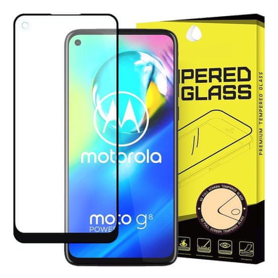 MG Full Glue Super Tough zaščitno steklo za Motorola Moto G8 Power, črna