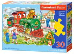 Castorland Puzzle Zelena lokomotiva 30 kosov