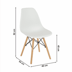 KONDELA stol, bela / bukev, ZINKLA 3 NOVO