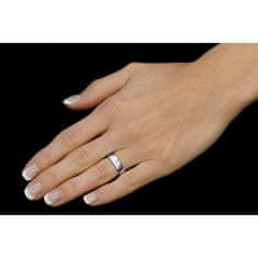 Silvego Poročni srebrni prstan Poesia za ženske QRG4104W (Obseg 61 mm)
