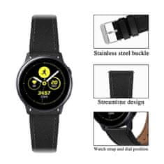 BStrap Leather Italy pašček za Samsung Galaxy Watch Active 2 40/44mm, black