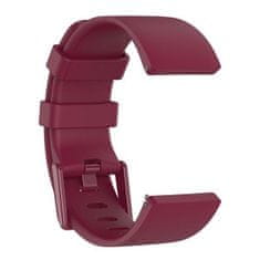 BStrap Silicone (Large) pašček za Fitbit Versa / Versa 2, wine red