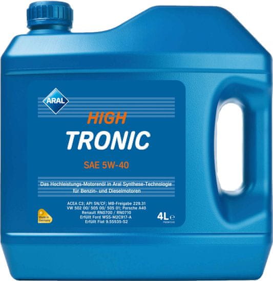 Aral motorno olje High Tronic 5W-40, 4 l