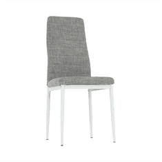 KONDELA stol, blago sive barve / Bela kovinski, COLETA NOVA