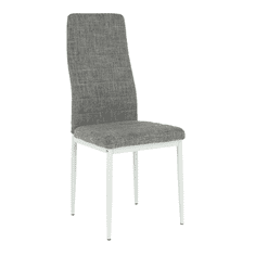 KONDELA stol, blago sive barve / Bela kovinski, COLETA NOVA