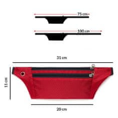 MG Ultimate Running Belt tekaški pas, rdeč