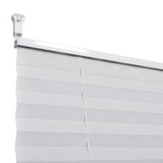 Vidaxl Plise Harmonika Zavese velikost 50 x 150 cm Bele barve