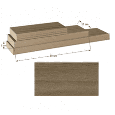 KONDELA polica, hrast si upaš, 60x25, GANA FY 11044-3 60