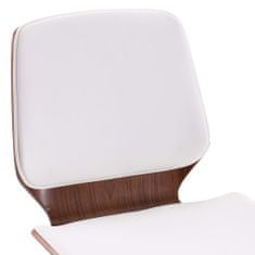 Vidaxl Jedilni stoli 4 kosi belo umetno usnje
