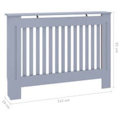 Greatstore Pokrov za radiator antraciten 112x19x81 cm mediapan