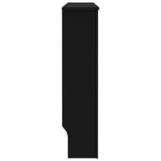 Vidaxl Pokrov za radiator črn 112x19x81 cm mediapan