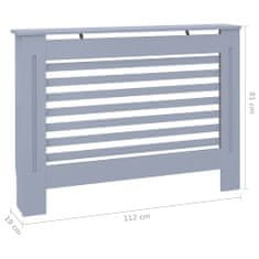 Vidaxl Pokrov za radiator antraciten 112x19x81 cm mediapan