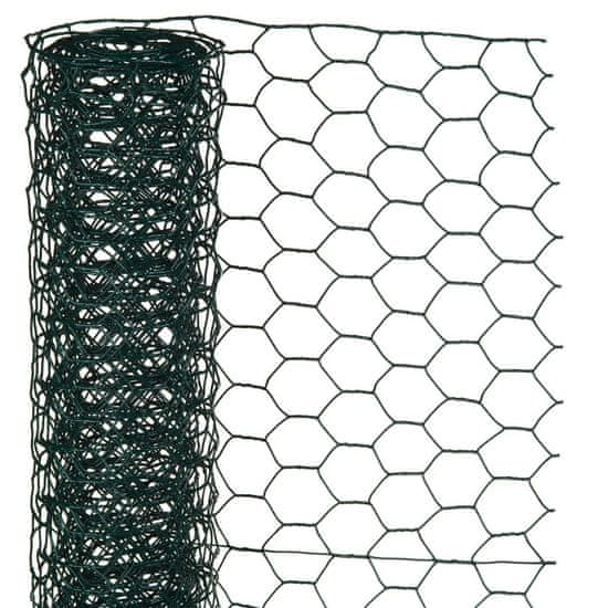 Vidaxl Narava Žična mreža, šesterokotna 1x5 m, 13 mm, prevlečeno jeklo