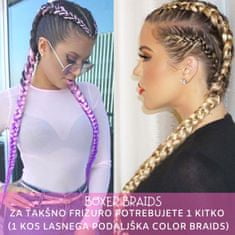 Vipbejba Lasni podaljški za pletenje kitk, B3 black & pink