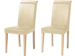 Danish Style Jedilni stol Reve (SET 2), kremasta barva / naravni les