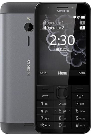 Nokia 230 Dual SIM mobilni telefon, črn