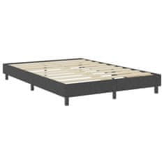 Vidaxl Boxspring postelja temno siva iz blaga 140x200 cm