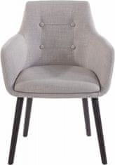 Danish Style Jedilni stol Buck (SET 2 kosa), svetlo siva