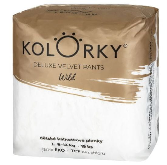 KOLORKY Deluxe Velvet Pants ekološke hlačne plenice, Wild, L (–13 kg)