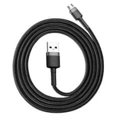 BASEUS Cafule kabel USB / Micro USB QC 3.0 2.4A 1m, črna/siva