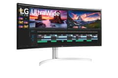 LG ukrivljen, ultra širok nano IPS monitor, 96,5 cm, QHD+ (38WN95C-W)