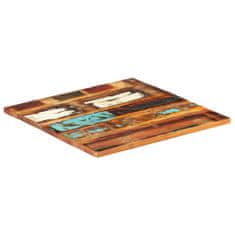 Greatstore Kvadratna mizna plošča 80x80 cm 25-27 mm trden predelan les