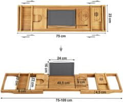 Artenat Linetov pladenj za shranjevanje, 109 cm, bambus