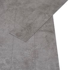 Vidaxl Samolepilne PVC talne plošče 5,21 m2 2 mm betonsko sive barve