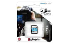 Kingston Canvas Go! Plus SD spominska kartica, 512 GB - odprta embalaža