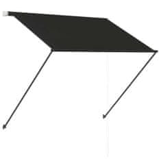 Vidaxl Zložljiva tenda z LED lučmi 150x150 cm antracitna