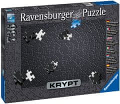 Ravensburger sestavljanka Krypt, črna, 736 delčkov