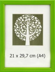 Karako Foto okvir 21x29,7 cm, plastika, stenski, 10-A zelena A4