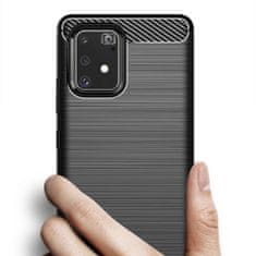 MG Carbon Case Flexible silikonski ovitek za Samsung Galaxy S10 Lite, črna