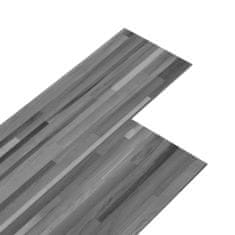 Greatstore PVC talne plošče 5,26 m2 2 mm črtaste sive