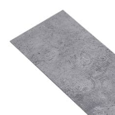 Vidaxl Samolepilne PVC talne plošče 5,21 m2 2 mm cementno sive barve