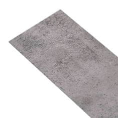 Vidaxl Samolepilne PVC talne plošče 5,21 m2 2 mm cementno rjave barve
