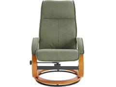 Danish Style Relaksacijski fotelj s podnožnikom Jeff, zelen