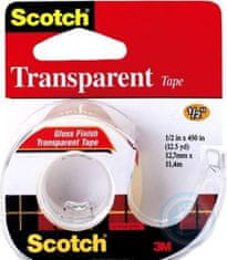 3M Scotch lepilni trak, 13 mm x 11 m, prozorno + stojalo za lepilni trak