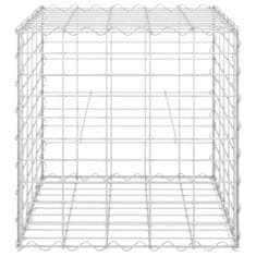 Greatstore Kockasta visoka greda gabion iz jeklene žice 50x50x50 cm