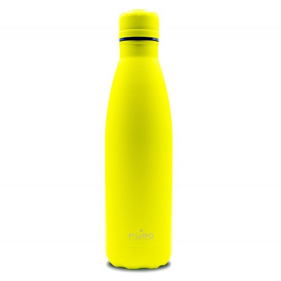 Puro Icon Fluo termo steklenica, nerjaveče jeklo, 500 ml, rumena