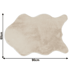 KONDELA Umetno krzno, bež, 60x90, VRSTA DELA 2