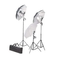 Vidaxl Komplet za studijsko osvetlitev: 24 W s stojali in dežniki