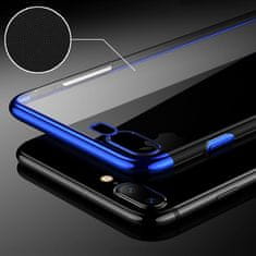 Elegance ovitek za Samsung Galaxy A10 A105, silikonski, tanek, prozoren z modrim robom