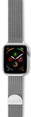 EPICO Milanese Band pašček za Apple Watch 42/44 mm, srebrn