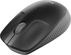 Logitech M190 brezžična optična miška, črna