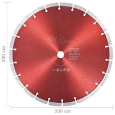 Vidaxl Diamantni rezalni disk iz jekla 300 mm