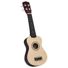 Vidaxl Otroški ukulele soprano s torbo svetel les 21"