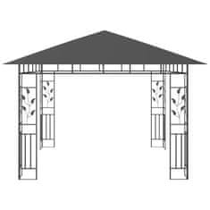 Vidaxl Paviljon z mrežo proti komarjem 3x3x2,73 m antraciten 180 g/m²