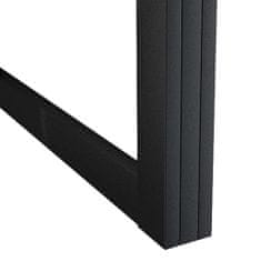 Vidaxl Drsna vrata iz aluminija in ESG stekla 102,5x205 cm črna
