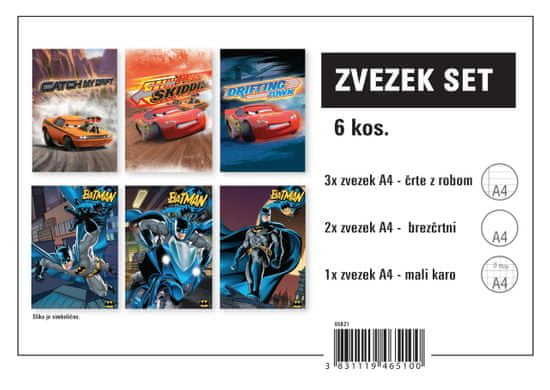 Street Assortimento zvezki, A4, za fante, 6 kosov